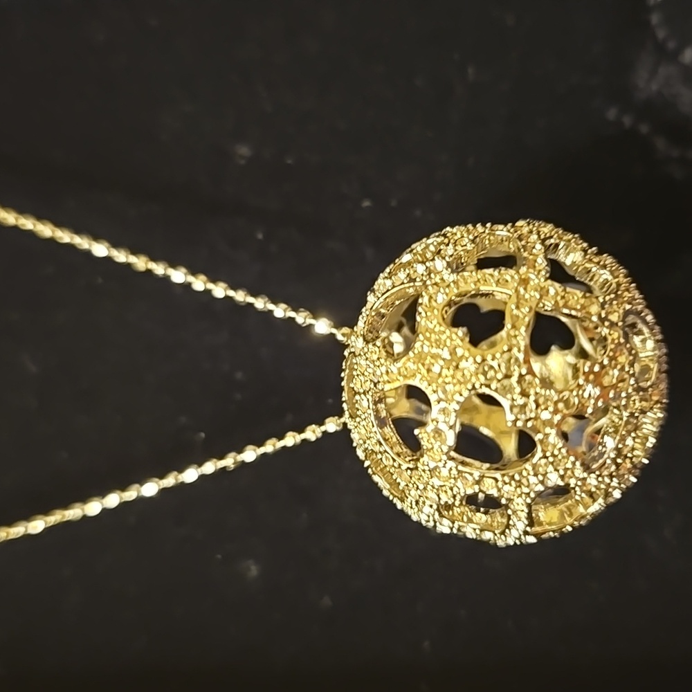 Swarovski Silver Filigree Pendant Necklace